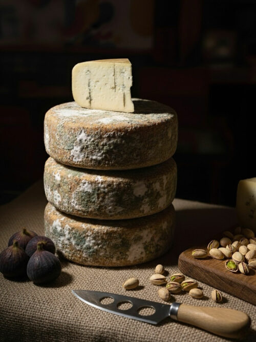 queso azul y verde de cabra
